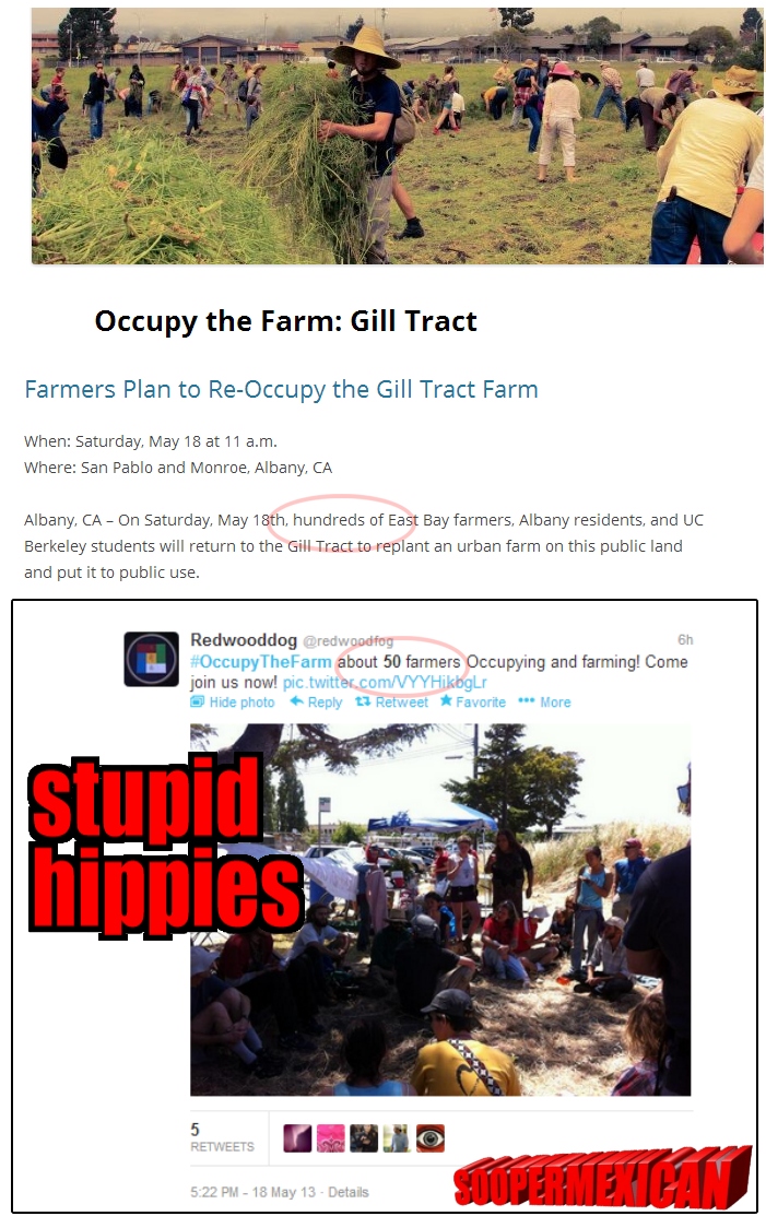 Videos of Filthy Hippies Being Filthy But NOT Farming at “Occupy the Farm”